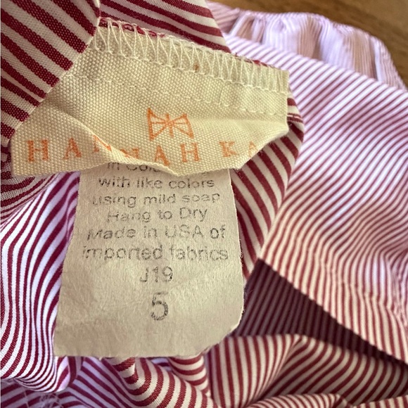 Hannah Kate Crimson & White Stripe Dress size 5 - Picture 4 of 4